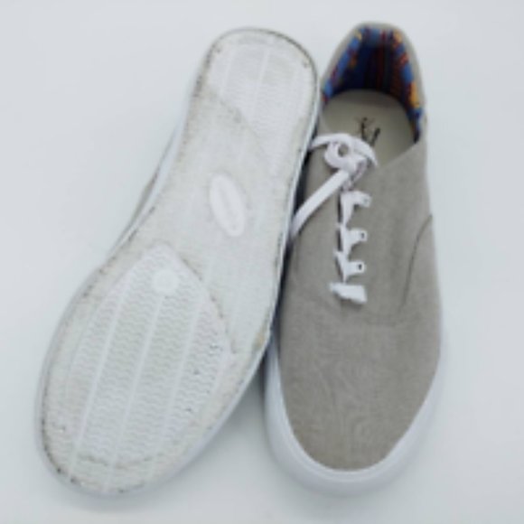 Departwest Mens Ballas Sneakers Gray White Low Top Lace Up Round Toe 10M - Picture 5 of 10